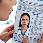**

Prompt:  "Woman looking concerned at a medical bill next to a brochure about thyroid scans.  Focus on the high cost of healthcare, with a hospital or clinic blurred in the background.  Emphasis on financial anxiety related to medical tests."

**