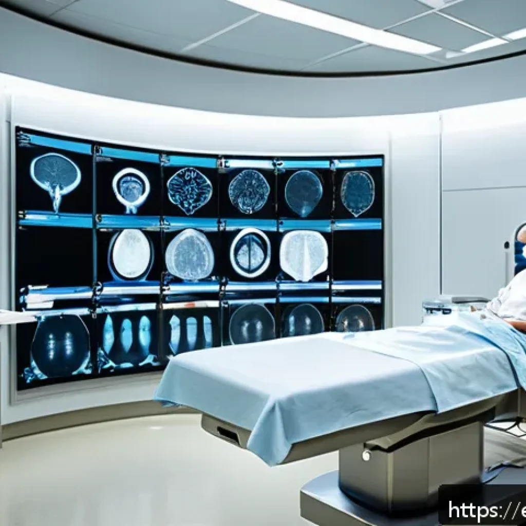 방사선 치료 최신 동향 - A modern oncology treatment room featuring a diverse team of medical professionals&mdash;including an onco...