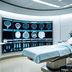 방사선 치료 최신 동향 - A modern oncology treatment room featuring a diverse team of medical professionals&mdash;including an onco...